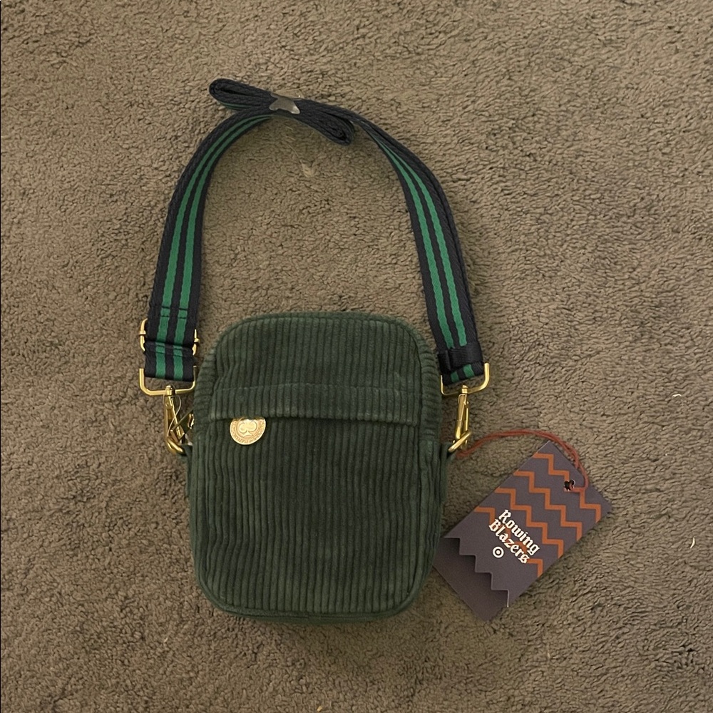 Rowing Blazers Forest Green/Navy Corduroy Crossbody/Notre Dame football inspired